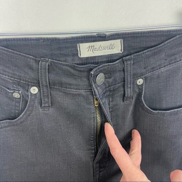 Madewell Tall Black Cali Demi-Boot Chewed Hem Jeans Size 25 Tall Raw Kick Flare - Picture 9 of 14